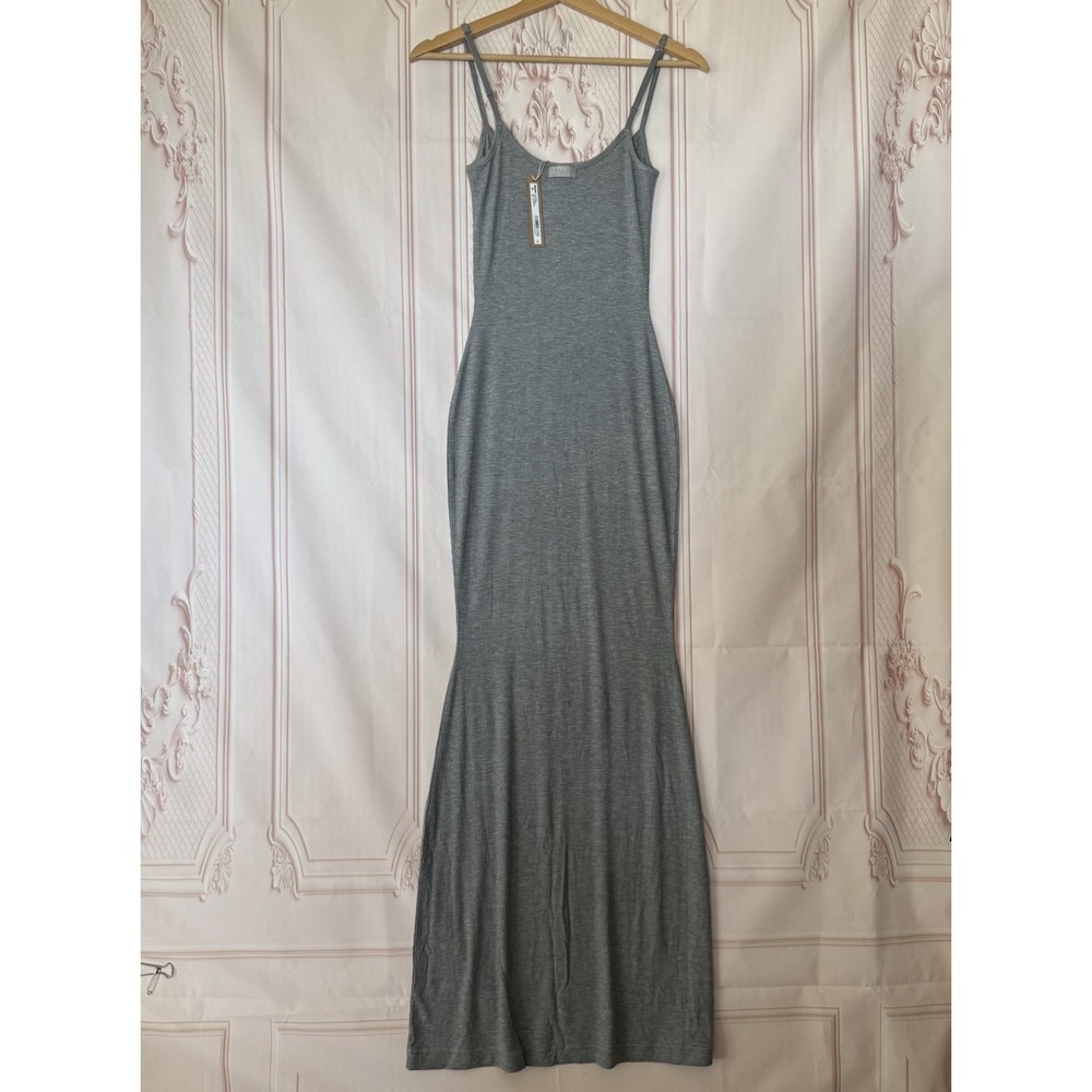 Skims Soft Lounge Long Slip Dress Sleeveles Heather Grey Size Small NWT $80 - Picture 5 of 10